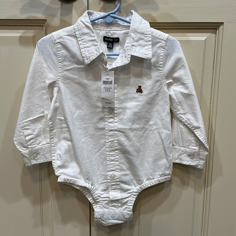 NWT BabyGap baby boy Oxford button down